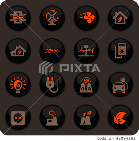 Alternative energy icons set 49084383