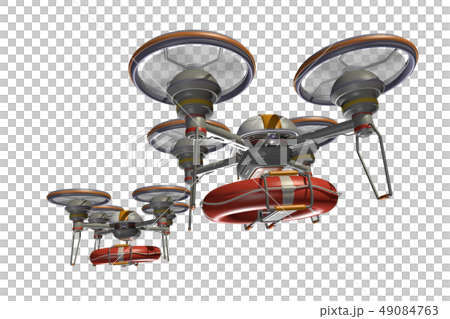 Rescue drone (with floats and transparent material) 49084763
