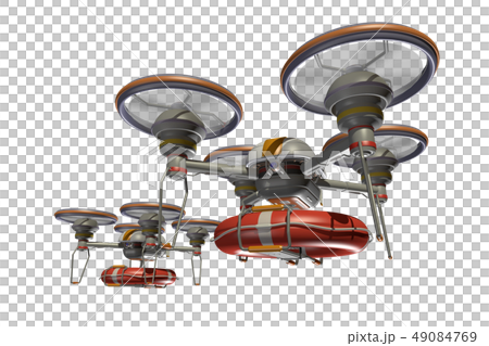 Rescue drone (with floats and transparent material) 49084769