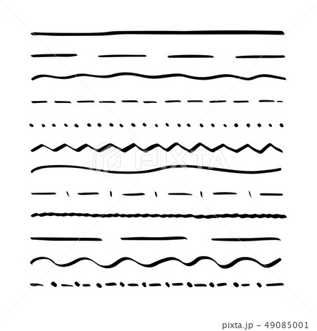 Set of hand drawn lines text marking elements Set of hand drawn lines text marking elements 49085001