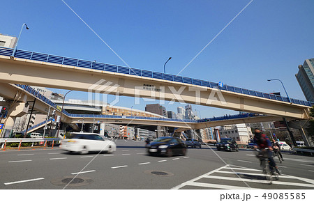 日本の東京都市景観　飯田橋駅前などを望む 49085585