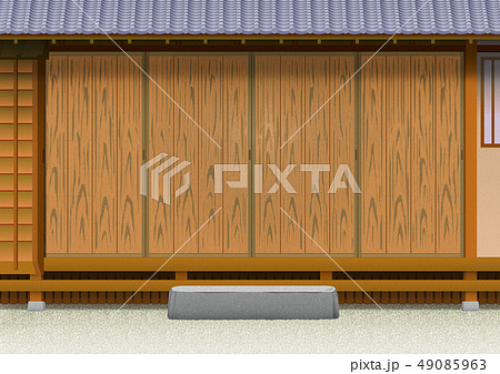 雨戸を閉じた縁側 49085963