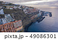 Top view of a coast. The buildings of the island 49086301