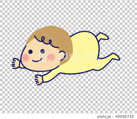 赤ちゃん　ずり這い 49086338
