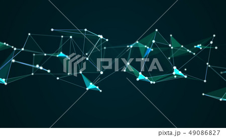 Abstract futuristic molecule structure blue color 49086827