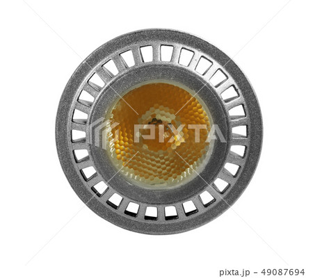 Economical light lamp isolated on white 49087694