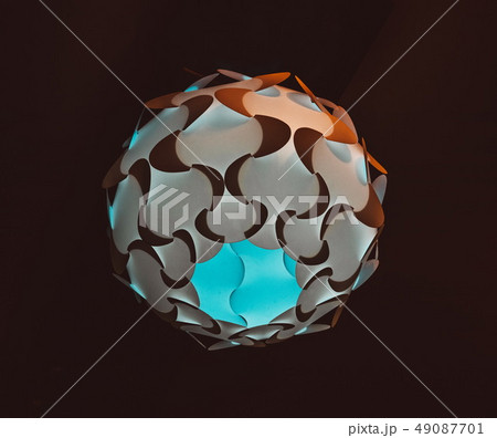 Closeup of the abstract light circle sphere Closeup of the abstract light circle sphere 49087701