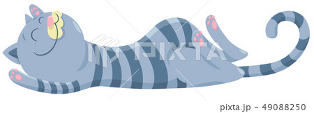 happy sleeping cat cartoon character happy sleeping cat cartoon character 49088250