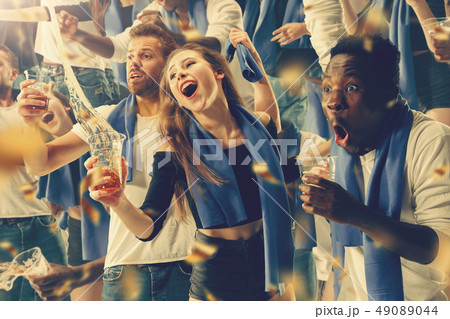 stadium soccer fans emotions portrait 49089044