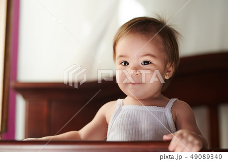 写真素材: Portrait of adorable baby girl
