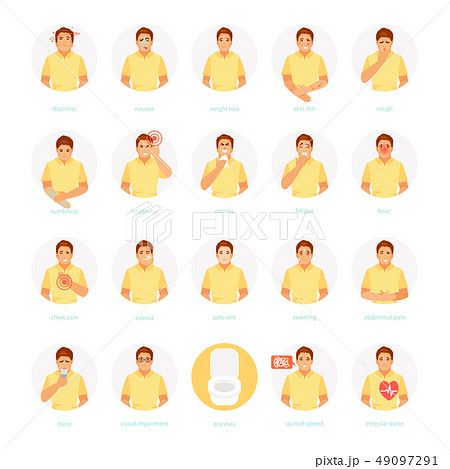 Set of symptoms vector 49097291