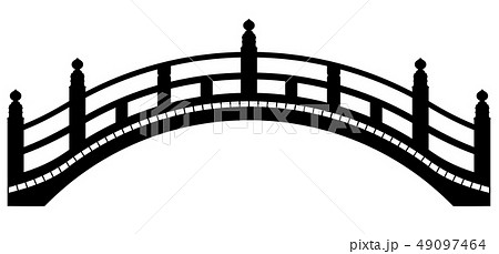 アーチ橋 日本庭園のイラスト素材 49097464 Pixta