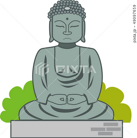 The Great Buddha Of Kamakura Stock Illustration
