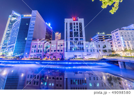 City buildings along the River of Life 49098580