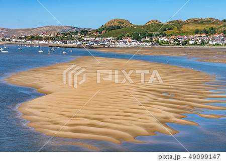 View of a sandy beach along the river 49099147