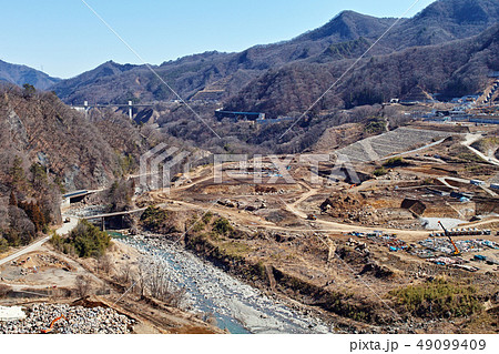 【群馬県】八ッ場ダム(八ツ場ダム)建設中の風景 (周辺風景) 【群馬県】八ッ場ダム(八ツ場ダム)建設中の風景 (周辺風景) 49099409