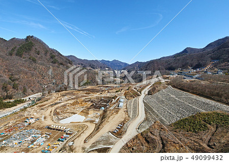 【群馬県】八ッ場ダム（八ツ場ダム）建設中の風景 （周辺風景） 49099432