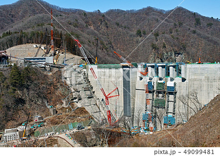 【群馬県】八ッ場ダム（八ツ場ダム）建設中の風景 （周辺風景） 49099481