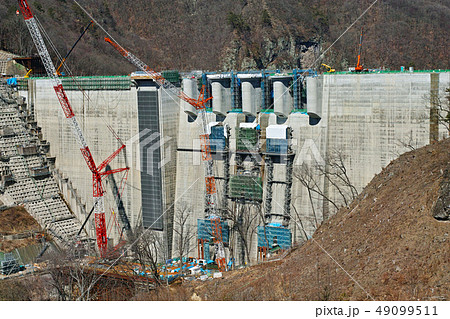 【群馬県】八ッ場ダム（八ツ場ダム）建設中の風景 （周辺風景） 49099511