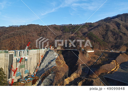 【群馬県】八ッ場ダム（八ツ場ダム）建設中の風景 （周辺風景） 49099848