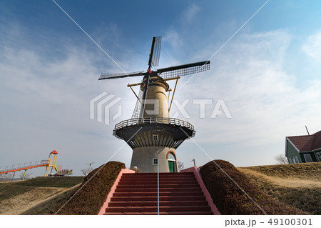 宮城長沼フートピア公園のオランダ風車 宮城長沼フートピア公園のオランダ風車 49100301