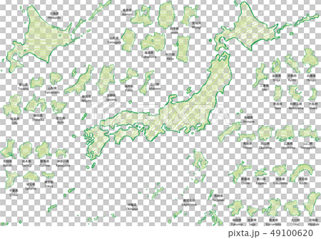 Japan map crayon c 49100620