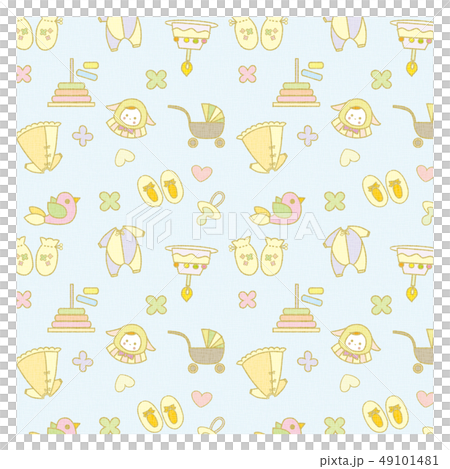 ベビー パターン柄 ブルー 49101481