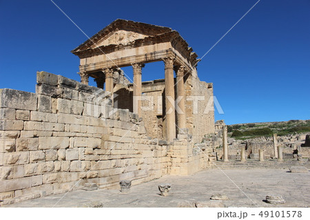 ドゥッガ遺跡　チュニジア　世界遺産　アフリカ 49101578