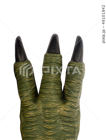 green toy monster paw with black claws 49101842
