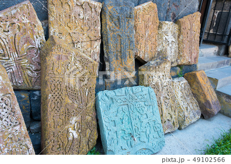 十字架石碑　セヴァン修道院（Sevanavank Monastery）　アルメニア・ゲガルクニク地方 49102566