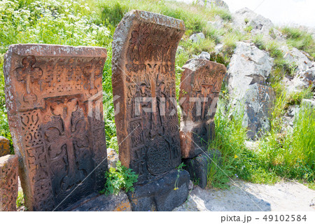 十字架石碑　セヴァン修道院（Sevanavank Monastery）　アルメニア・ゲガルクニク地方 49102584
