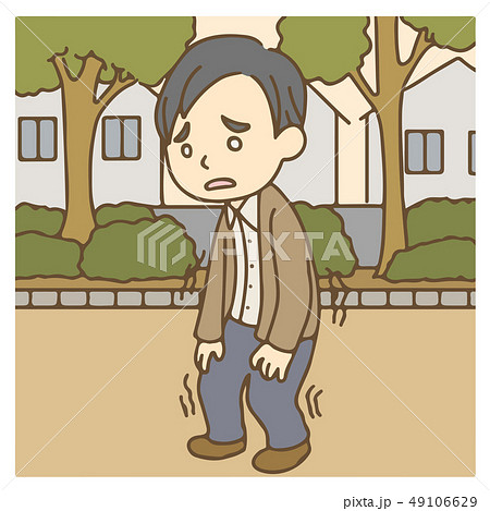 疲れて歩けない男性 49106629