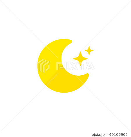 天気アイコン/夜（カラー）（月・三日月） 49106902