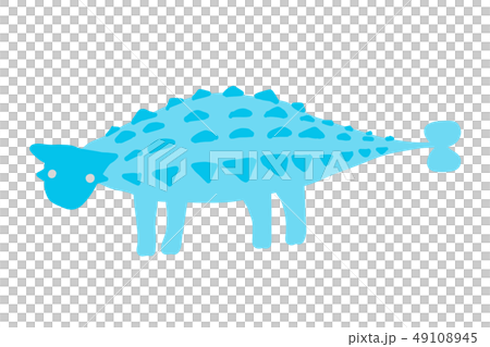 Loosely cute dinosaur ankylosaurus vector material 49108945