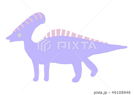 ゆるっとかわいい恐竜 パラサウロロフス ベクター素材 のイラスト素材