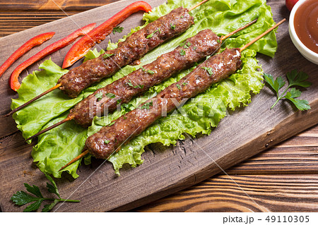 Shish kebab or lula-kebab Shish kebab or lula-kebab 49110305