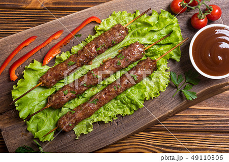 Shish kebab or lula-kebab 49110306