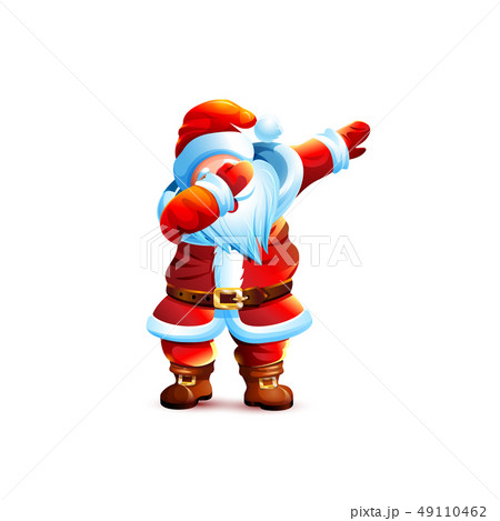 Father Frost Christmas Character Dancing Dab Stepのイラスト素材