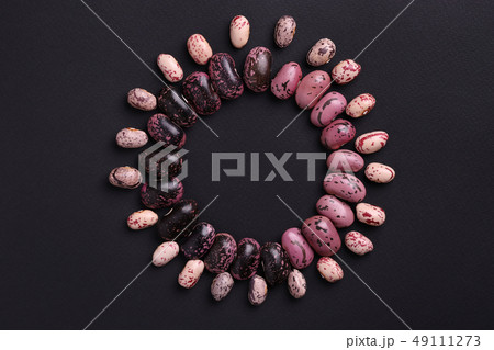 frame of multicolored kidney beans frame of multicolored kidney beans 49111273