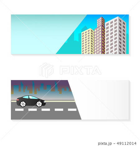 Vector Flat Banner design Building and Traffic Vector Flat Banner design Building and Traffic 49112014