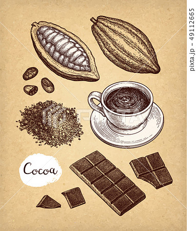 Cocoa and chocolate set. Cocoa and chocolate set. 49112665