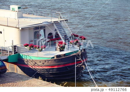 ship ready for excursion on the river ship ready for excursion on the river 49112766