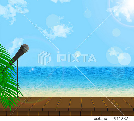 Tropical summer beach concert concept. 49112822