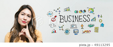 Business with young woman 49113295