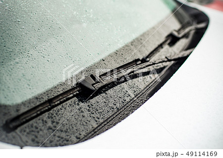 car wiper blade with shallow depth of field car wiper blade with shallow depth of field 49114169