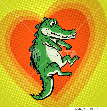 crocodile character, cute heart love crocodile character, cute heart love 49114622