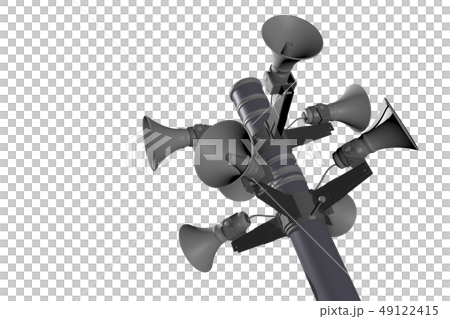 Disaster prevention broadcast image (transparent material) 49122415