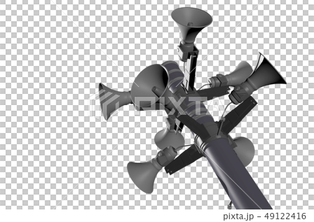 Disaster prevention broadcast image (transparent material) 49122416