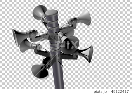 Disaster prevention broadcast image (transparent material) 49122417