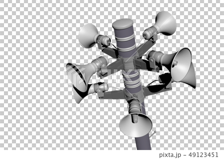 Disaster prevention broadcast image (transparent material) 49123451